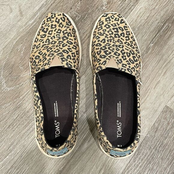 Toms Alpargata Leopard Print Slip On Shoes - Size: 7 - Picture 8 of 11